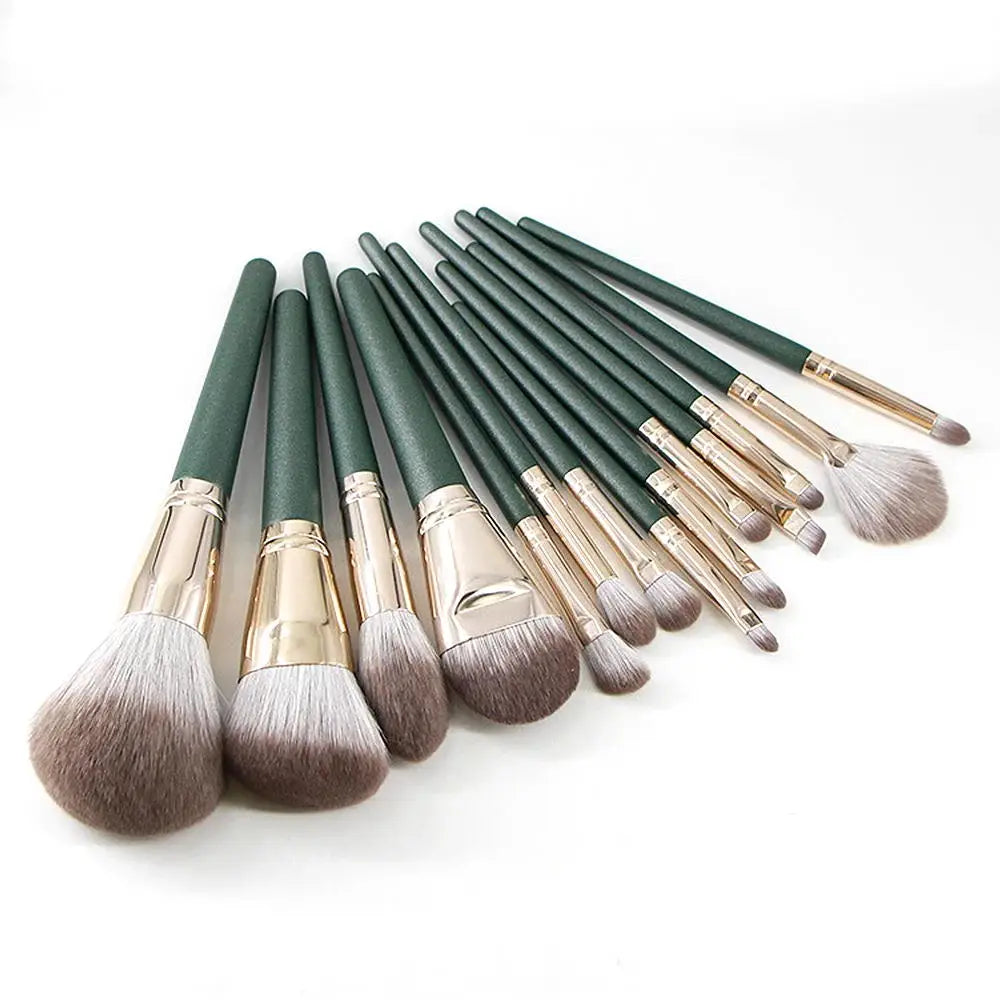 Luxe Cleanse 14 piece make up brush set with pouch